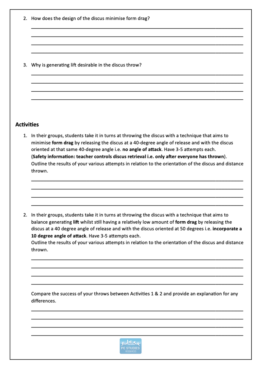 SEHS Theme B Lab Package (IB) – PE Studies Resources