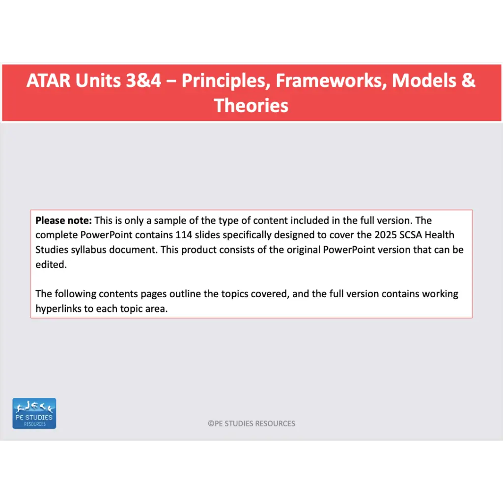 Year 12 WACE Health Studies | Principles & Frameworks – PE Studies ...