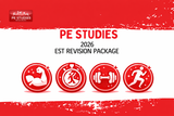 PE Studies 2026 EST Revision Package cover with icons and red border
