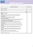 Marking key for Question 18 with a purple background