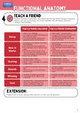 Educational poster about teaching a friend challenge in functional anatomy