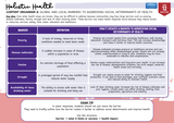 Content organizer sheet on global and local barriers to addressing social determinants of health with a pink border.