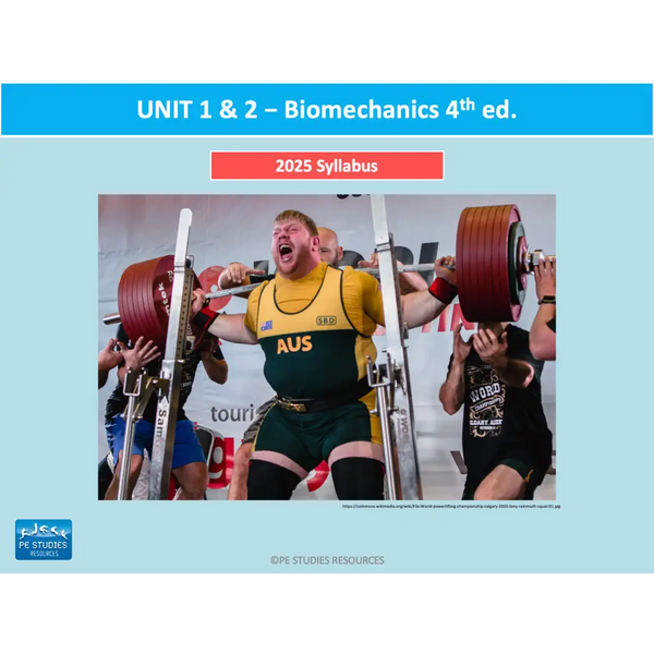 ATAR Unit 1 & 2 - Biomechanics 4th Edition - Powerpoint