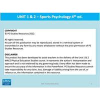 ATAR UNIT 1 & 2 - Sport Psychology 4th Edition - Powerpoint