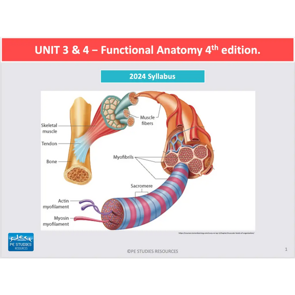 ATAR UNIT 3 & 4 - Functional Anatomy 4th Edition - Powerpoint