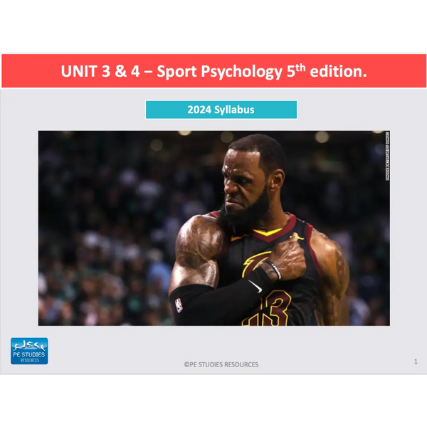 ATAR UNIT 3 & 4 - Sport Psychology 5th Edition - Powerpoint