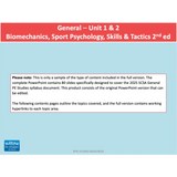 GENERAL Unit 1 & 2 - Biomechanics Sport Psychology Developing Skills & Tactics 2nd ed - Powerpoint