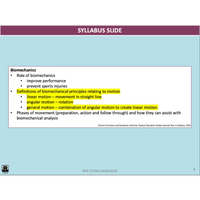 GENERAL Unit 1 & 2 - Biomechanics Sport Psychology Developing Skills & Tactics 2nd ed - Powerpoint