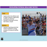 GENERAL Unit 1 & 2 - Biomechanics Sport Psychology Developing Skills & Tactics - Powerpoint