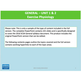 GENERAL UNIT 1 & 2 - Exercise Physiology - Powerpoint