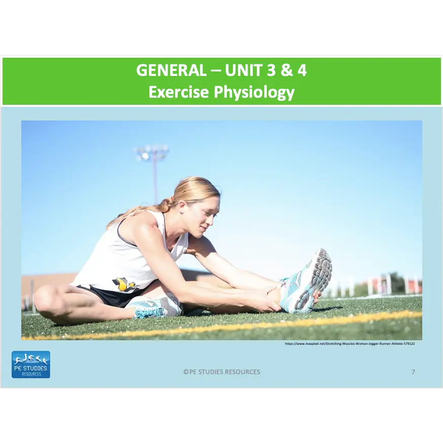 Exercise Physiology PowerPoint: WACE Unit 3 & 4 – PE Studies Resources