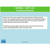 GENERAL Unit 3 & 4 - Functional Anatomy - Powerpoint