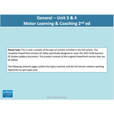 GENERAL Unit 3 & 4 - Motor Learning & Coaching 2nd ed - Powerpoint