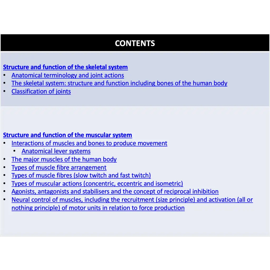 Musculoskeletal System PowerPoint | VCE PE Unit 1 – PE Studies Resources