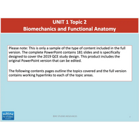 UNIT 1 Topic 2 - Biomechanics & Functional Anatomy - Powerpoint