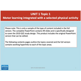 UNIT 1 Topic 1 - Motor Learning - Powerpoint