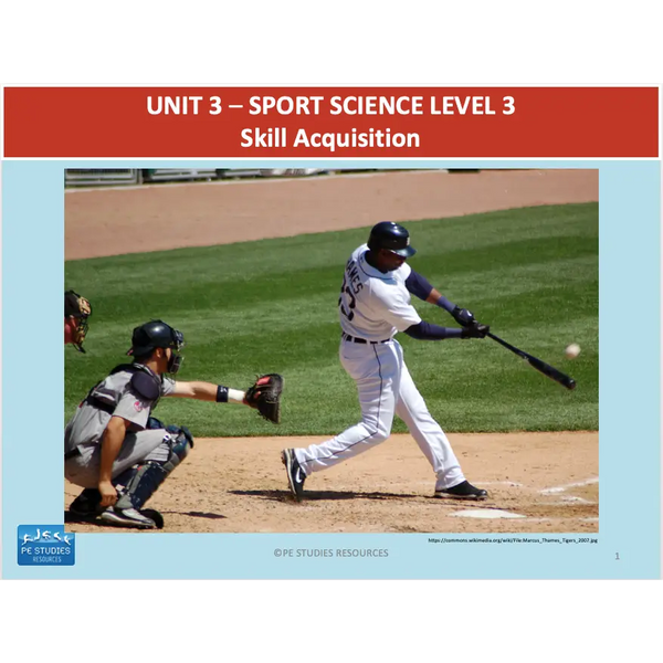 UNIT 3 SPORT SCIENCE LEVEL 3 - Skill Acquisition - Powerpoint
