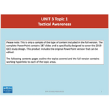 UNIT 3 Topic 1 - Tactical Awareness - Powerpoint