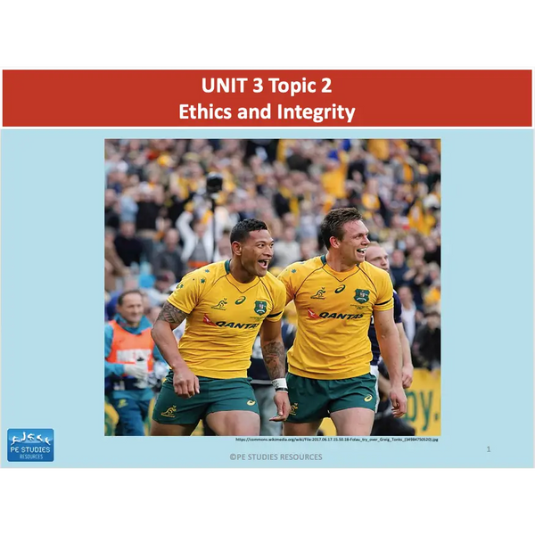 UNIT 3 Topic 2 - Ethics & Integrity - Powerpoint