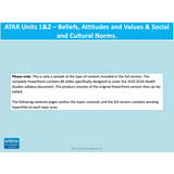 WACE ATAR U1&2 - BAV and Social & Cultural Norms - Powerpoint
