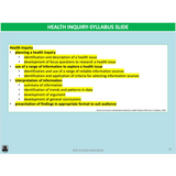 WACE ATAR U1&2 - Consumer Health & Health Inquiry - Powerpoint
