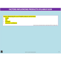 WACE ATAR U1&2 - Consumer Health & Health Inquiry - Powerpoint