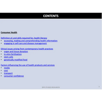 WACE ATAR U1&2 - Consumer Health & Health Inquiry - Powerpoint