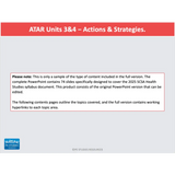 WACE ATAR U3&4 - Actions & Strategies - Powerpoint