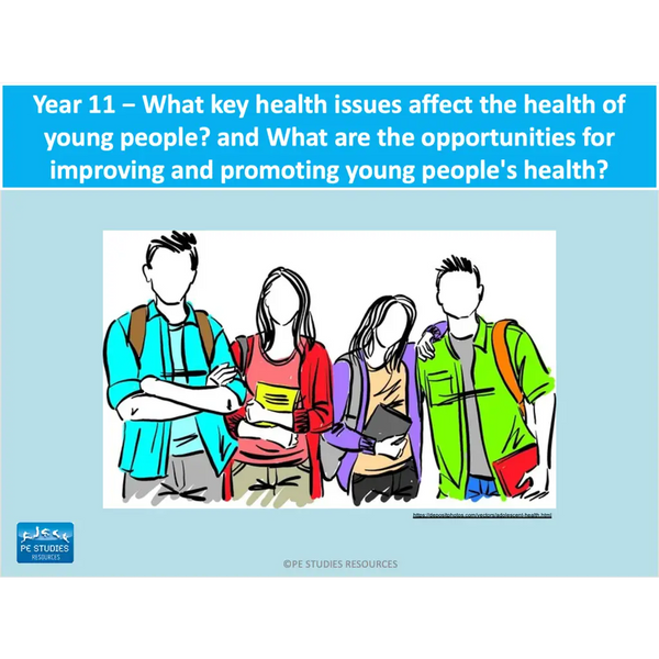 What key health issues affect the health of young people? and What are the opportunities for improving and promoting